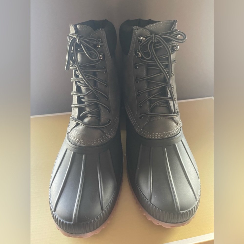 Tommy Hilfiger Colins2 Dark Gray rain boots NIB sz 12